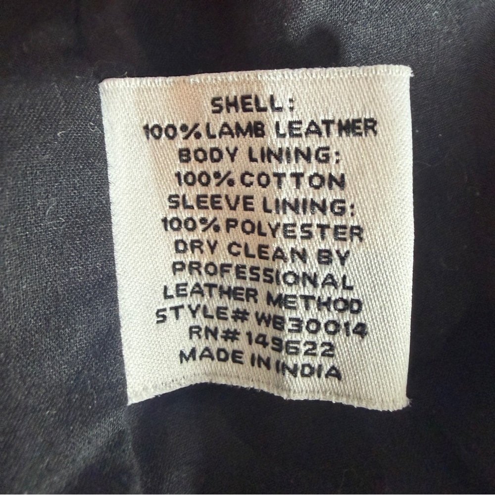 Walter Baker Cream Leather Moto Jacket Sz M - Picture 8 of 13